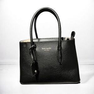 🌻Kate Spade Eva Small Black Leather Top Zip Satchel